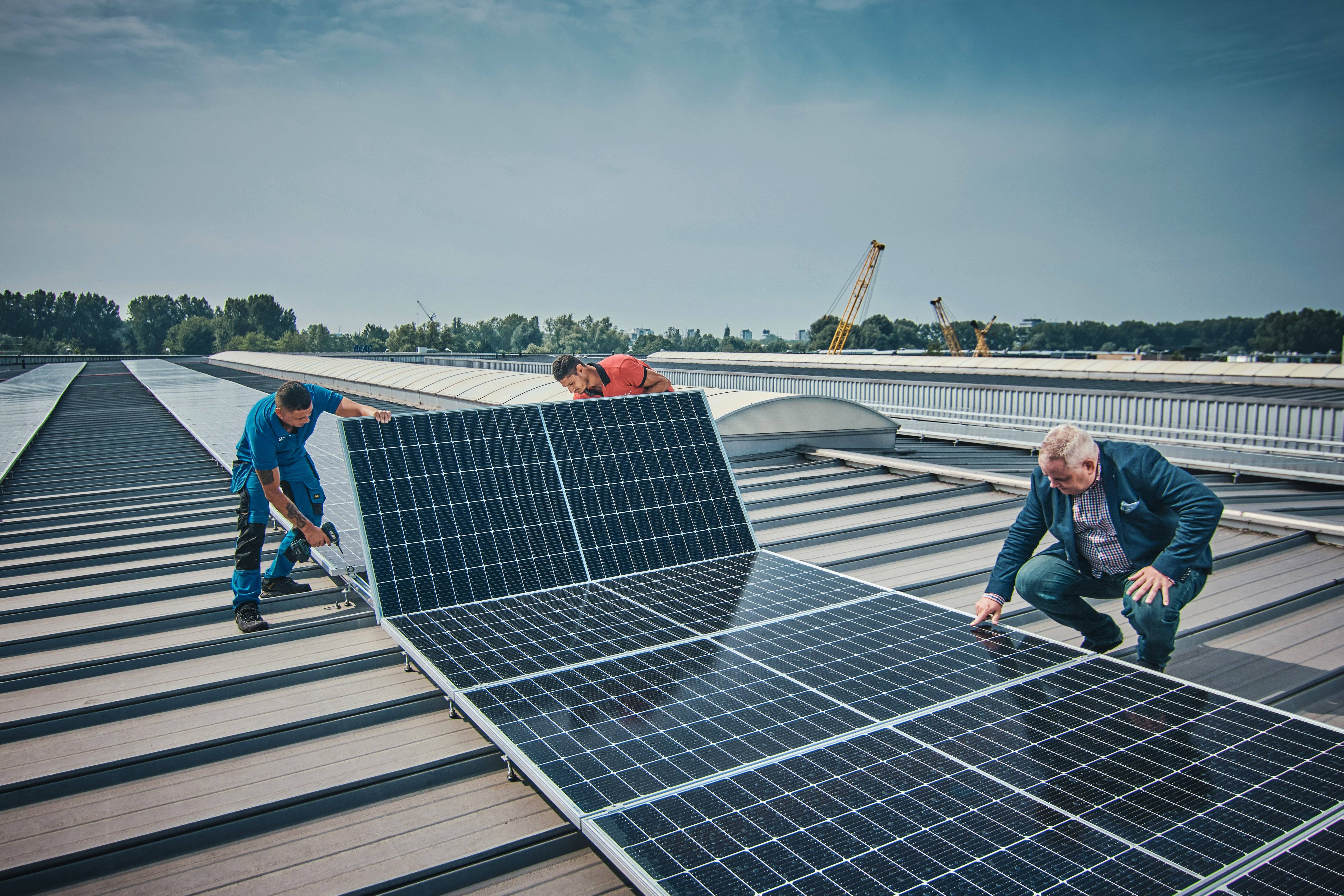 Stal vol zonnepanelen 