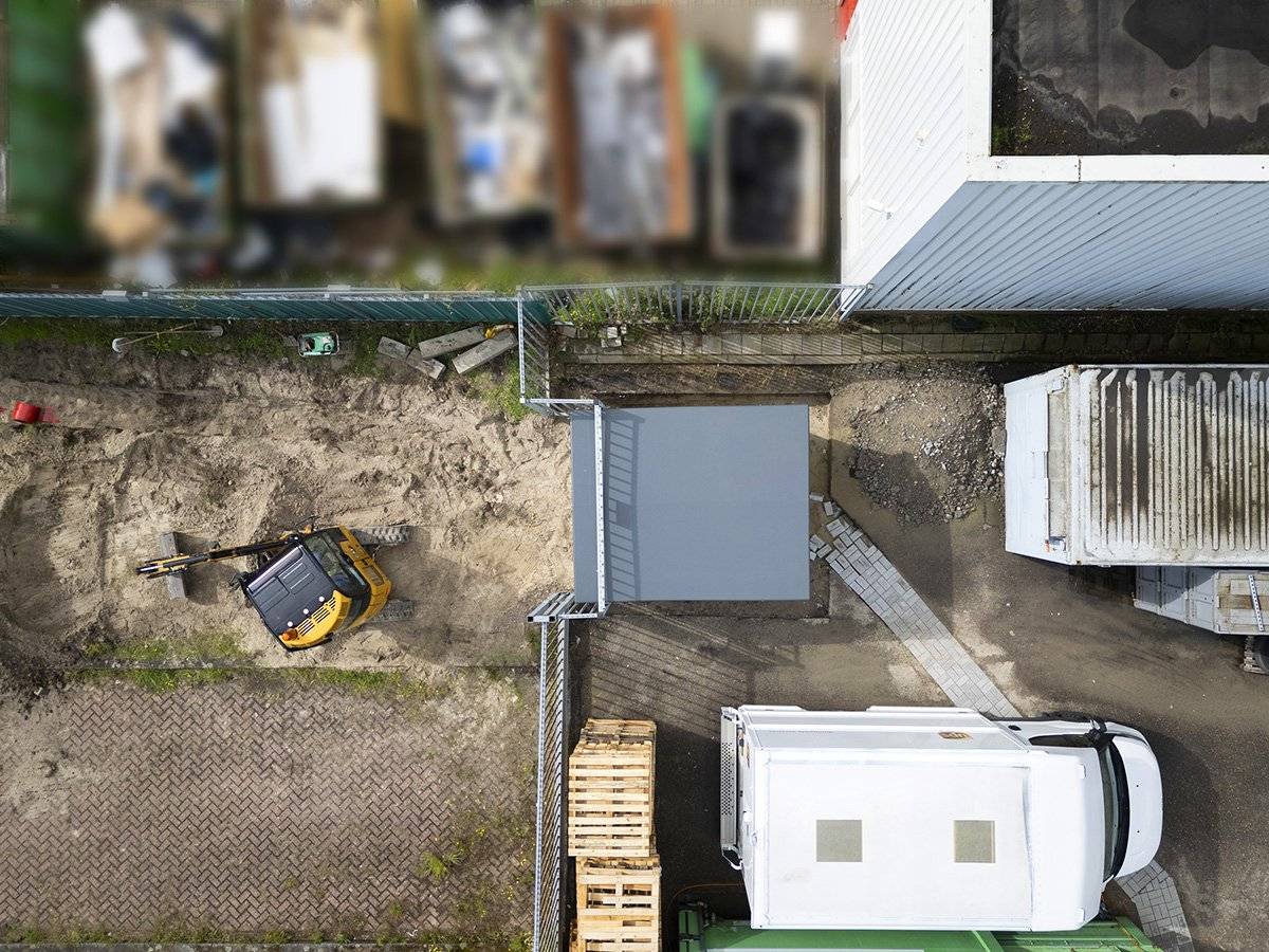 De locatie van het compactstation